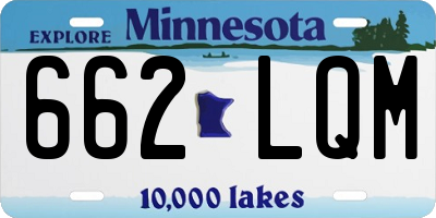 MN license plate 662LQM