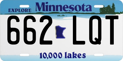 MN license plate 662LQT