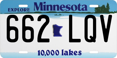 MN license plate 662LQV