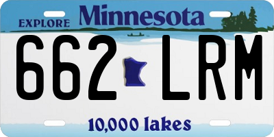MN license plate 662LRM