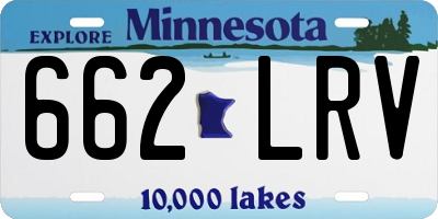 MN license plate 662LRV