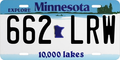 MN license plate 662LRW