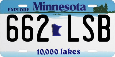 MN license plate 662LSB