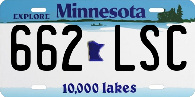 MN license plate 662LSC