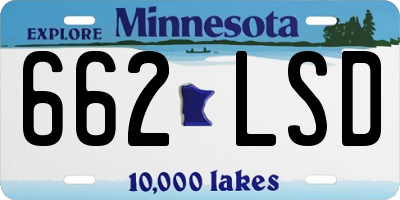 MN license plate 662LSD