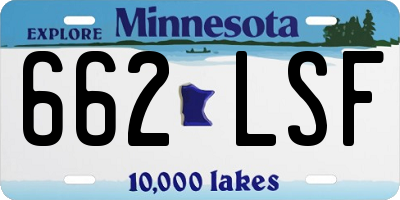 MN license plate 662LSF