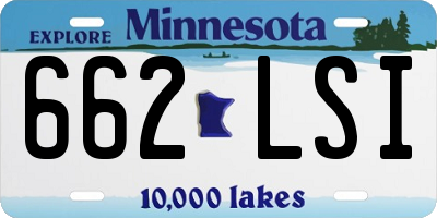 MN license plate 662LSI