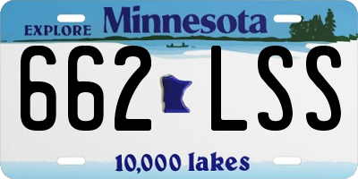 MN license plate 662LSS
