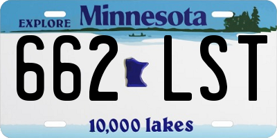 MN license plate 662LST