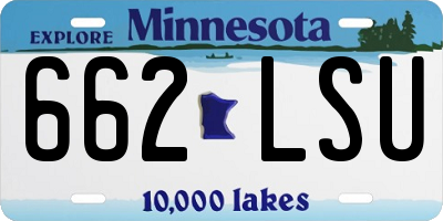 MN license plate 662LSU