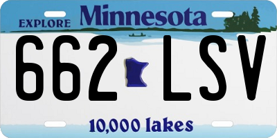 MN license plate 662LSV