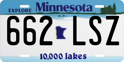 MN license plate 662LSZ