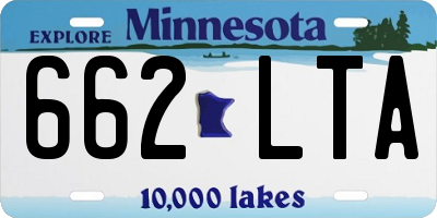 MN license plate 662LTA