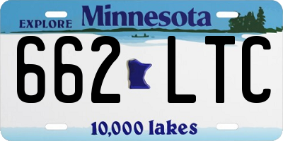 MN license plate 662LTC