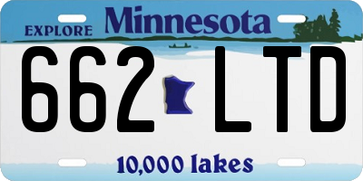 MN license plate 662LTD