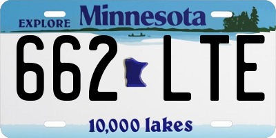 MN license plate 662LTE