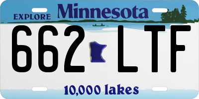 MN license plate 662LTF