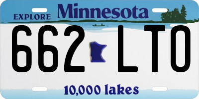 MN license plate 662LTO