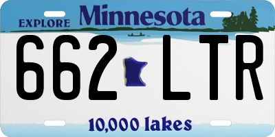 MN license plate 662LTR