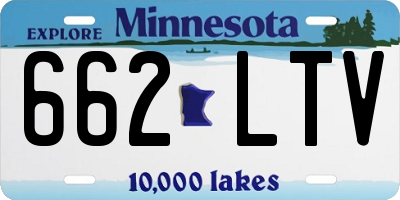 MN license plate 662LTV