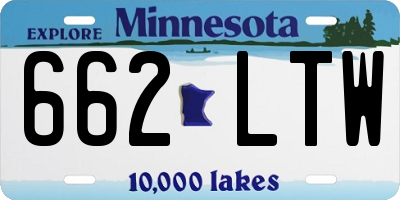 MN license plate 662LTW