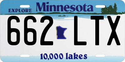 MN license plate 662LTX