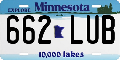 MN license plate 662LUB