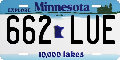 MN license plate 662LUE
