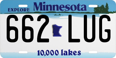MN license plate 662LUG