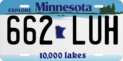 MN license plate 662LUH