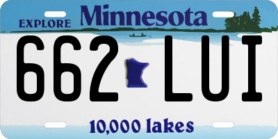 MN license plate 662LUI
