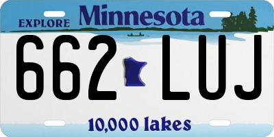 MN license plate 662LUJ