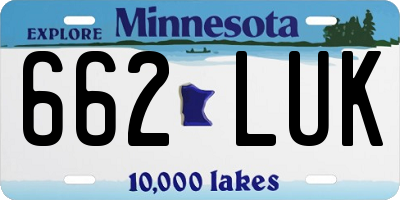 MN license plate 662LUK
