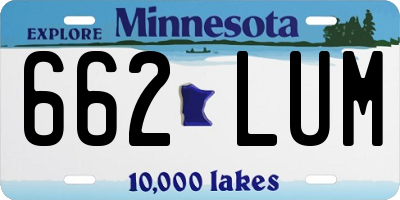 MN license plate 662LUM