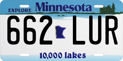 MN license plate 662LUR