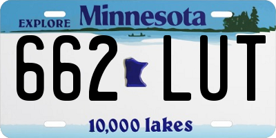 MN license plate 662LUT