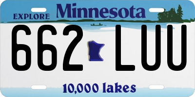 MN license plate 662LUU