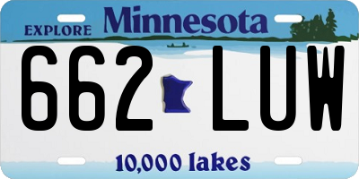 MN license plate 662LUW