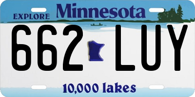 MN license plate 662LUY