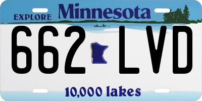 MN license plate 662LVD