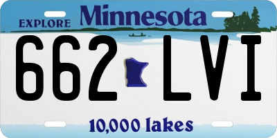 MN license plate 662LVI