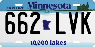 MN license plate 662LVK