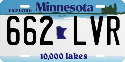 MN license plate 662LVR
