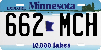 MN license plate 662MCH
