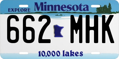 MN license plate 662MHK