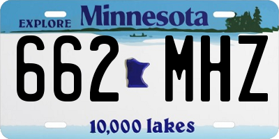 MN license plate 662MHZ