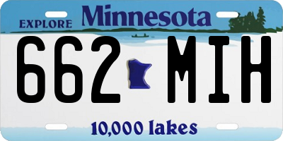 MN license plate 662MIH