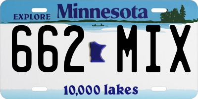 MN license plate 662MIX