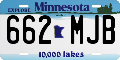 MN license plate 662MJB
