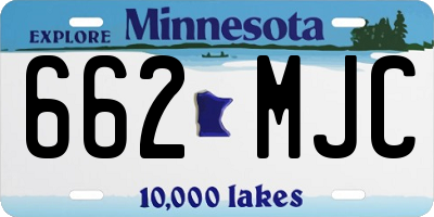 MN license plate 662MJC